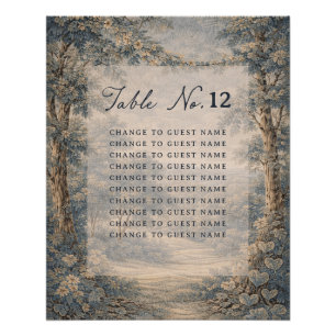 Poster Tableau de disposition de sièges de mariage en toi