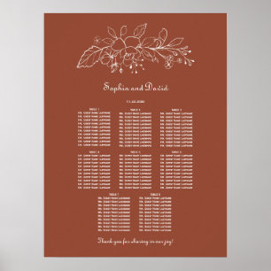 Poster Tableaux minimaux en terre cuite 8 Mariages