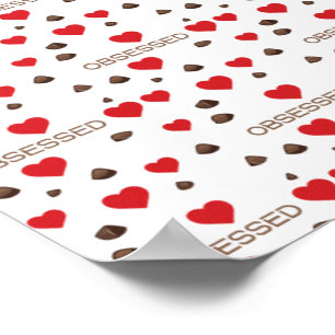 Poster Tablette de chocolat Amoureux du cacao Accro au ch
