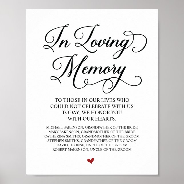 Poster Tablette de Mémoire de Souvenir Affectueux (Devant)