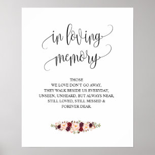 Poster Tablette de souvenir de mariage en souvenir affect