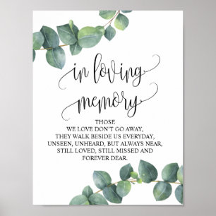 Poster Tablette de souvenir de mariage en souvenir affect