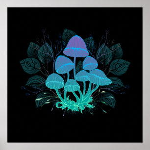Poster Tabourets dans Bushes