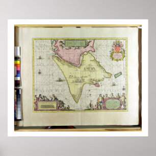Poster Tabula Magellanica, Quatierrae del Fuego, assiette