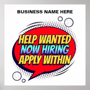 Poster Tâches Aide Recherché maintenant Embauche des empl