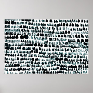 Poster Taches de peinture noire avec taches, taches et gr