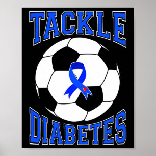 Poster Tacker Football Blue Ribbon Tackle Diabetes Awards
