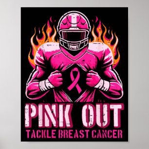 Poster Tackle rose contre le cancer du sein football cons