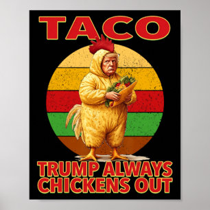 Poster Taco drôle Trump abandonne toujours T.a.c.o 3