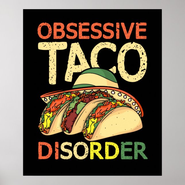 Poster Taco Lover Femmes Hommes Mexicain Cadeau alimentai (Devant)