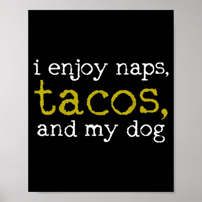 Poster Taco Mexican Foodie Gift Taco Funny  (Devant)
