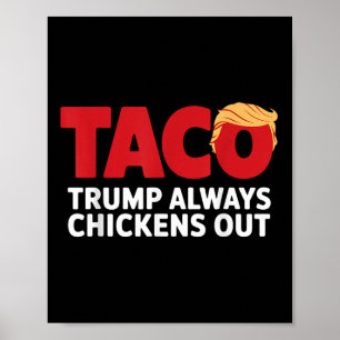 Poster Taco Trump Abandonne Toujours Les Poules