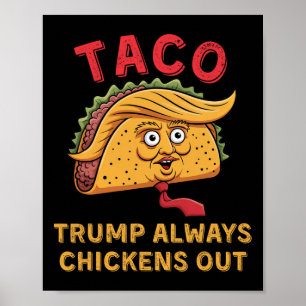 Poster Taco - Trump abandonne toujours - Surnom anti-Trum