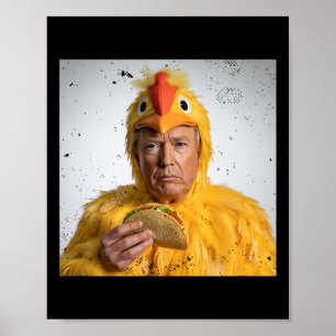 Poster Taco Trump chasse toujours l'Humour drôle des tari