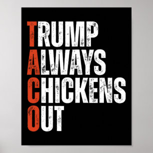Poster Taco Trump se dégonfle toujours en disant Funny Ta