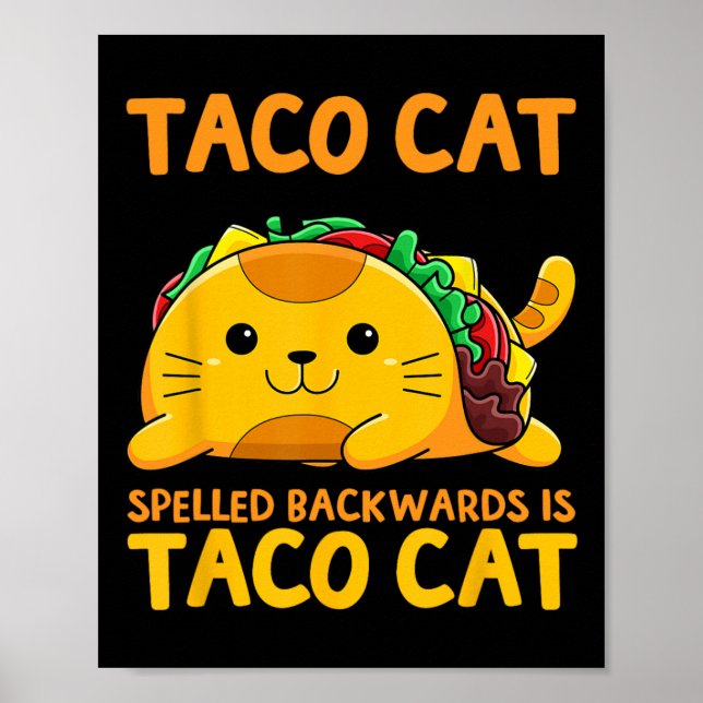 Poster Tacocat épelé à l'envers Chemise Taco Cat Cinco De (Devant)