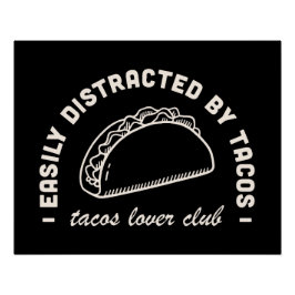 Poster Tacos Mexicain amoureux de la cuisine drôle citati