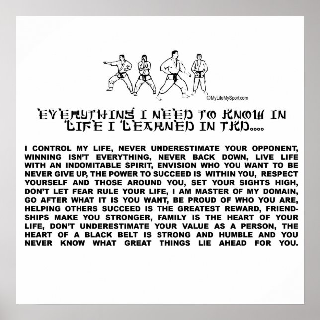 POSTER TAEKWONDO (Devant)