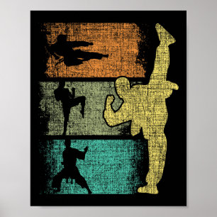 Poster Taekwondo Coréen Mixte Arts Martiaux Karaté Mixed 
