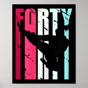 Poster Taekwondo féminin 40e anniversaire arts martiaux k
