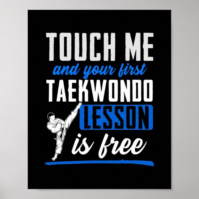 Poster Taekwondo pour enfants Hommes Femmes Garçons Fille (Devant)