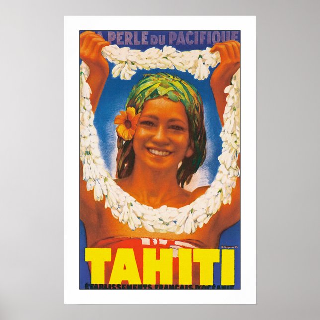 Poster Tahiti "Perle du pacifique" (Devant)