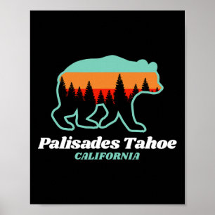Poster Tahoe Palisades Ski Snowboard Californie Bea