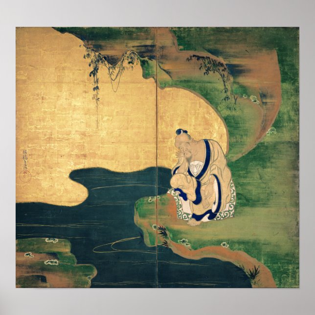 Poster Tai Gong Wang par Ogata Korin (Devant)