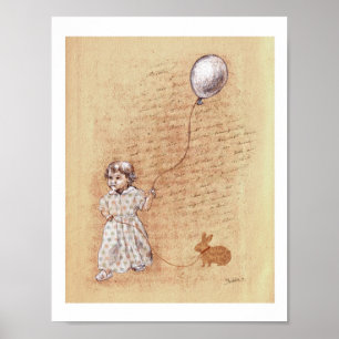 Poster Taille de la lettre ancienne douce