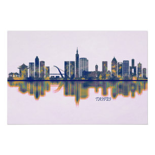 Poster Taïpei Skyline