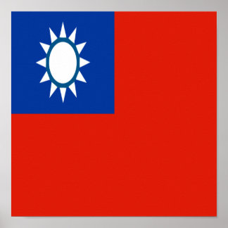 Poster Taïwan Drapeau Taïwanais Pays Accueil Fierté Fort