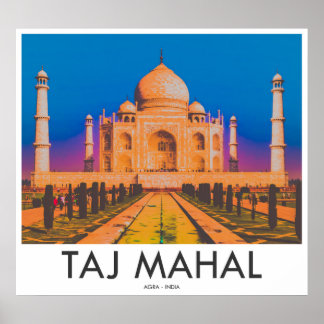 Poster Taj Mahal, Agra, Inde