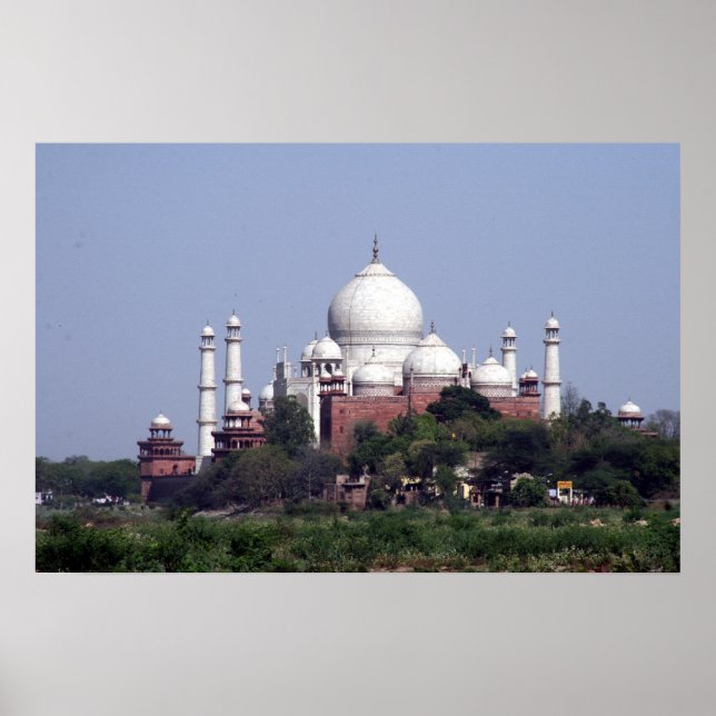 Poster taj mahal distant (Devant)