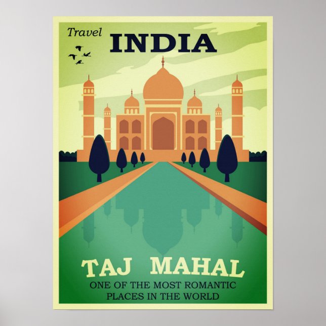 Poster Taj Mahal Inde (Devant)