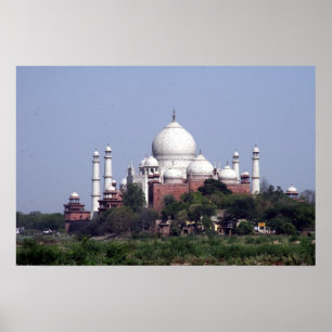 Poster taj mahal lointain