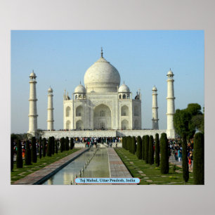 Poster Taj Mahal, Uttar Pradesh, Inde