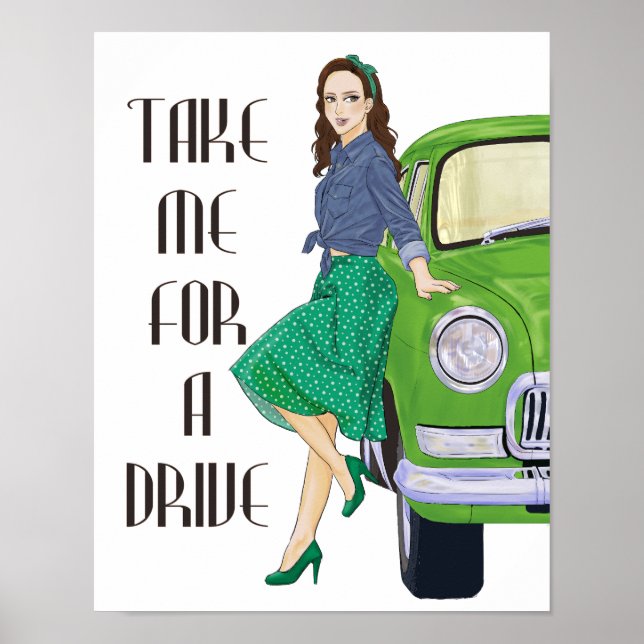 Poster Take Me for a Drive (Devant)