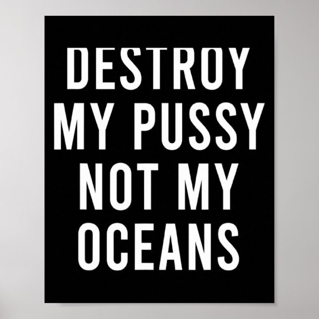 Poster Take My Wet Lady Meat Not My Oceans Funny Earth Da (Devant)