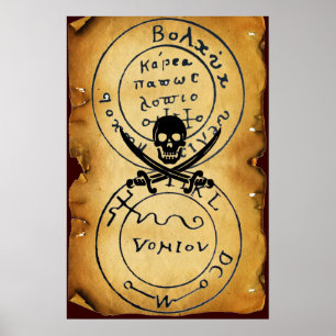 POSTER TALISMAN ANTIQUE / CARTE AU TRÉSOR DES PIRATES