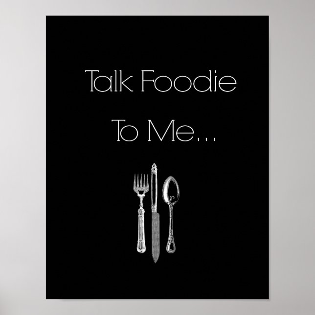 Poster Talk Foody to Me - Cuisine Mur Art (Devant)