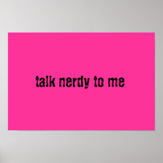 Poster Talk Nerdy