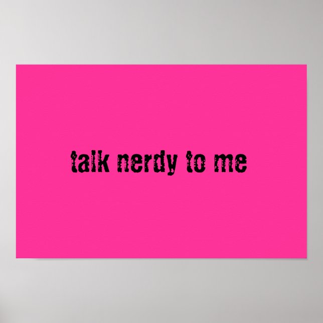 Poster Talk Nerdy (Devant)