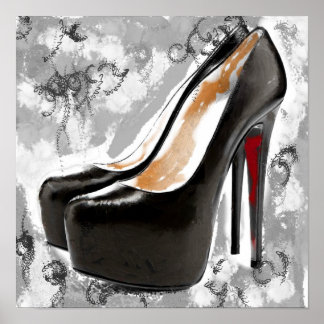 Poster Talons bas rouge de Stiletto noir