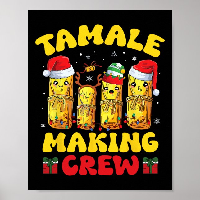 Poster Tamale Making Crew Tamale Saison Drôle Chr Mexicai (Devant)