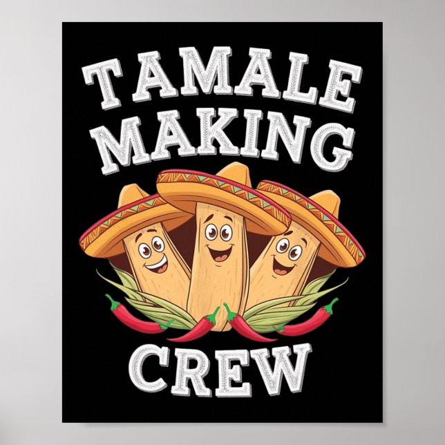 Poster Tamale Rendre l'équipage amusant Pajamas de Noël m (Devant)