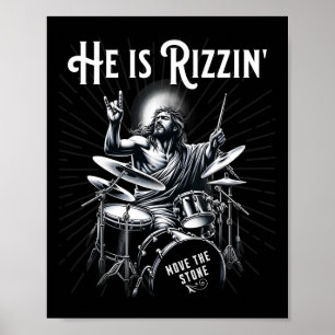 Poster Tambour à percussion drôle Rizz Il est en train de