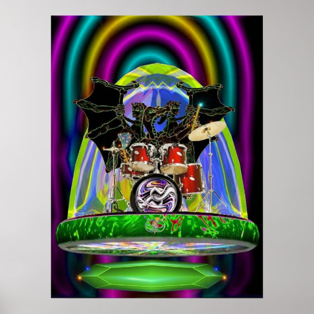 Poster Tambours à dragon. (Devant)