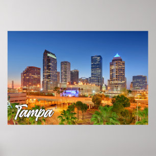 Poster Tampa, Floride, États-Unis