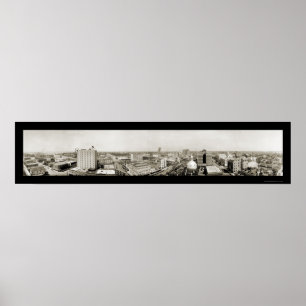 Poster Tampa, Floride Skyline Photo 1921