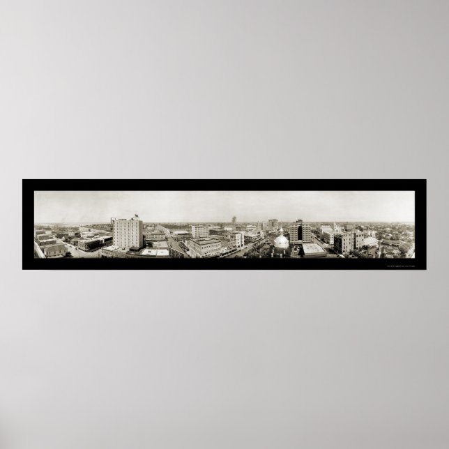 Poster Tampa, Floride Skyline Photo 1921 (Devant)